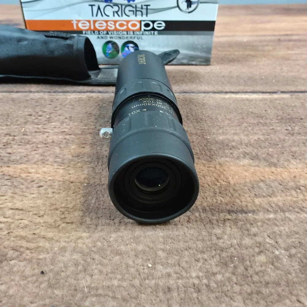 Tacright Monocular Telescope Adult OS Black Excellent 10-300x40mm Zoom Portable